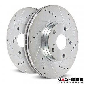 Jaguar XE Brake Rotors - Rear - Powerstop - Evolution Drilled + Slotted 